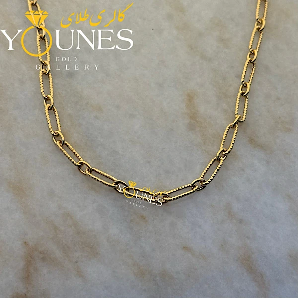 زنجیر طلا هرمس تراش دار